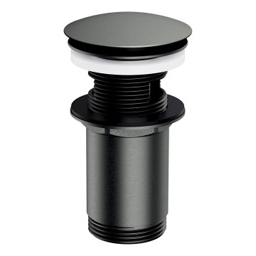 OMNIRES A706GR - Slivnik za umivaonik CLICK-CLACK prečnika 6,6 cm četkani grafit