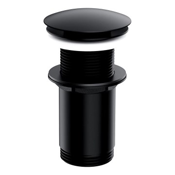 OMNIRES A716BL - Slivnik za umivaonik CLICK-CLACK, prečnik 6,6 cm, polumat crne boje