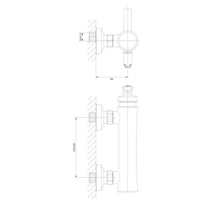 OMNIRES AM5240CR - Tuš baterija ARMANCE sjajni hrom