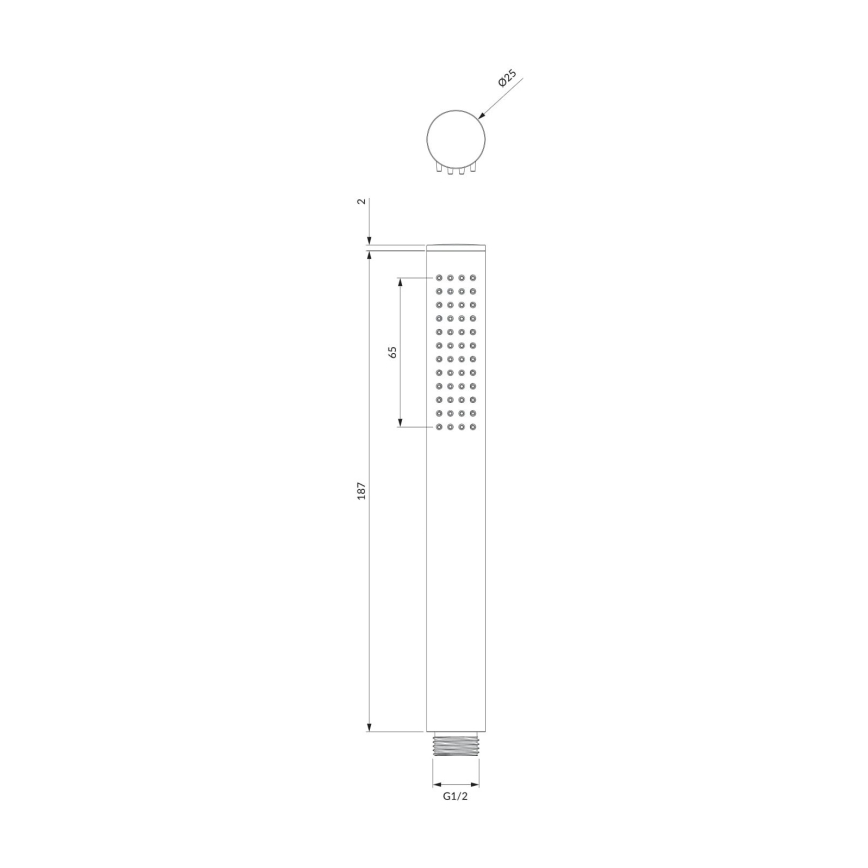 OMNIRES CONTOUR-RCR - Ručna tuš glava CONTOUR, sjajni hrom