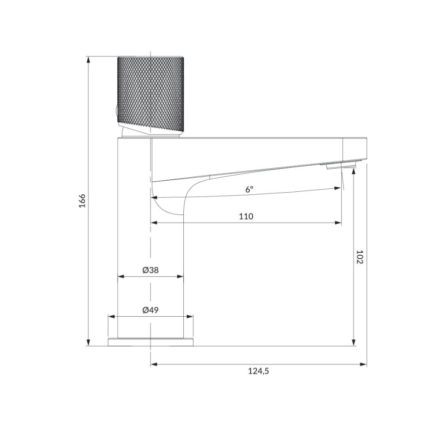 OMNIRES CT8010GLB - Baterija za umivaonik CONTOUR 16,6 cm, brušeno zlato