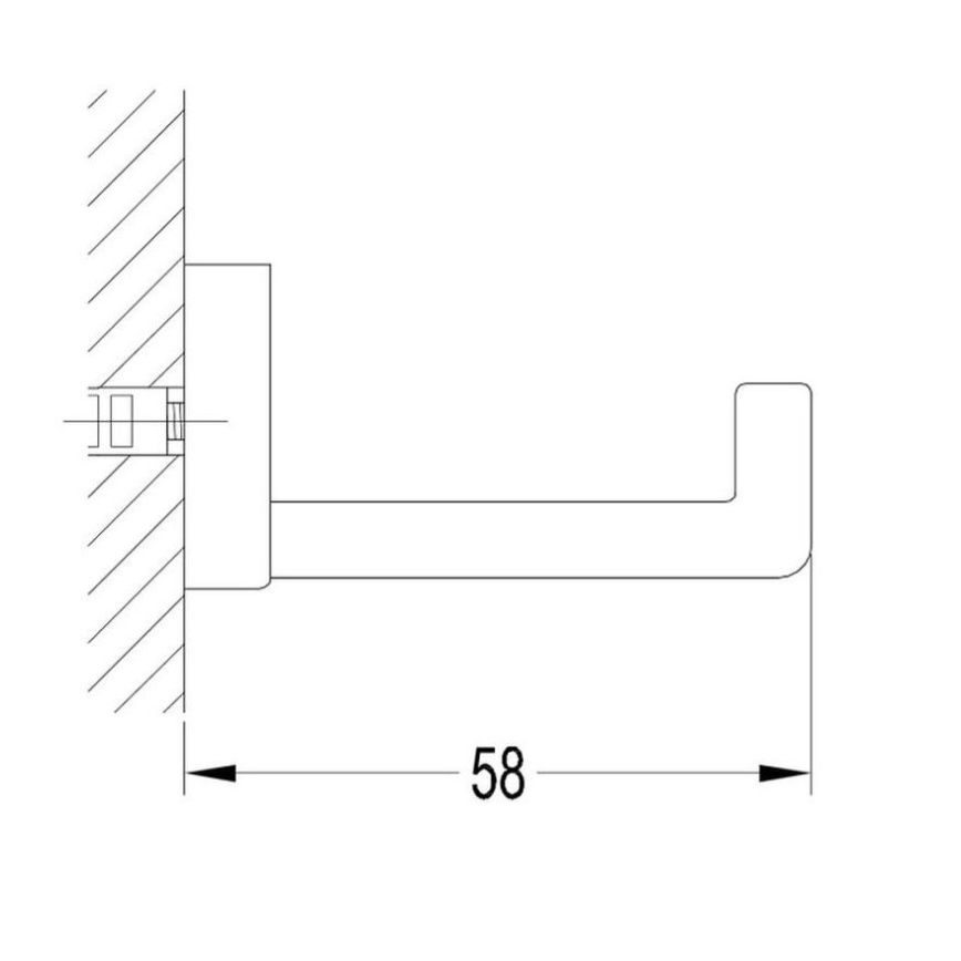 OMNIRES DA70110BL - Zidni kuk DARLING, polumat crne boje