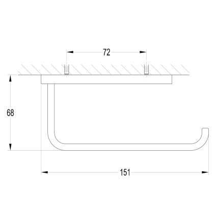 OMNIRES DA70510BL - Držač toaletnog papira DARLING polumat crne boje