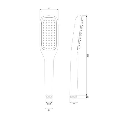 OMNIRES HUDSONX-PCR - Tuš set HUDSONX, sjajni hrom