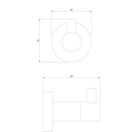 OMNIRES MP60110BL - Zidna kuka MODERN PROJECT mat crne boje