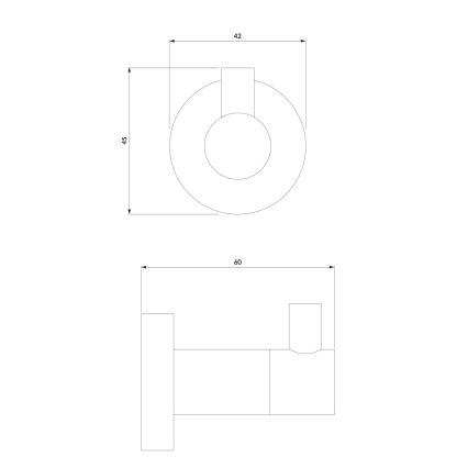 OMNIRES MP60110CR - Zidna kuka MODERN PROJECT sjajni hrom