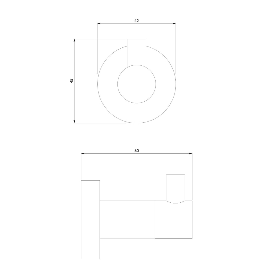 OMNIRES MP60110CR - Zidna kuka MODERN PROJECT sjajni hrom