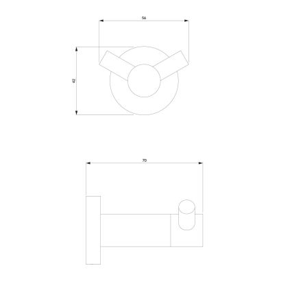 OMNIRES MP60120CR - Zidna kukica MODERN PROJECT sjajni hrom