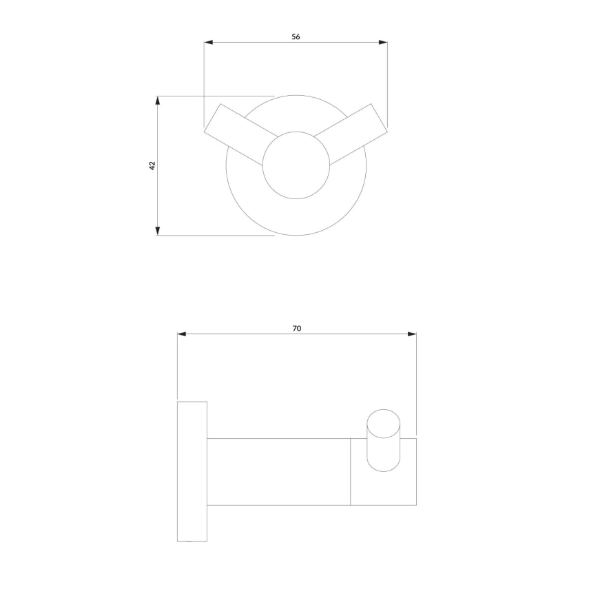 OMNIRES MP60120CR - Zidna kukica MODERN PROJECT sjajni hrom