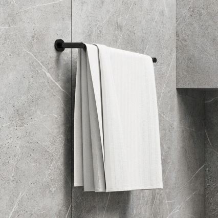 OMNIRES MP60214BL - Zidni držač za peškire MODERN PROJECT 40 cm mat crne boje