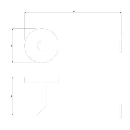 OMNIRES MP60510CR - Držač toaletnog papira MODERN PROJECT sjajni hrom