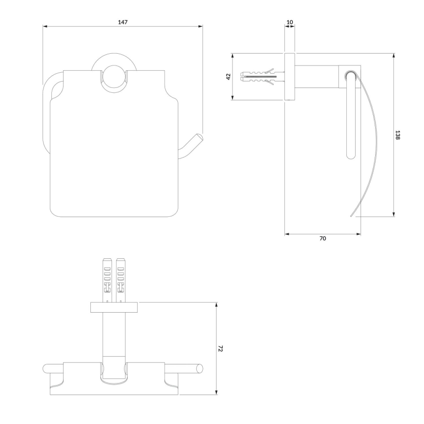OMNIRES MP60520CR - Držač toaletnog papira MODERN PROJECT sjajni hrom