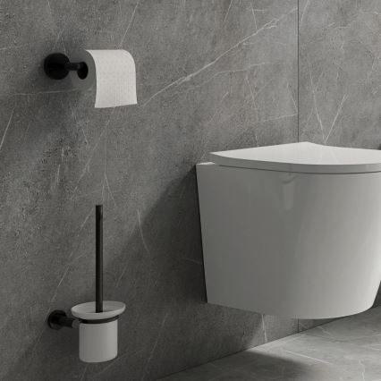OMNIRES MP60620BL - Zidna WC četka MODERN PROJECT, mat crne boje