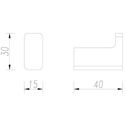 OMNIRES NL80110BL - Zidna kuka NELSON mat crne boje