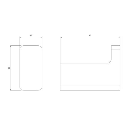 OMNIRES NL80110CR - Zidna kuka NELSON hrom visokog sjaja