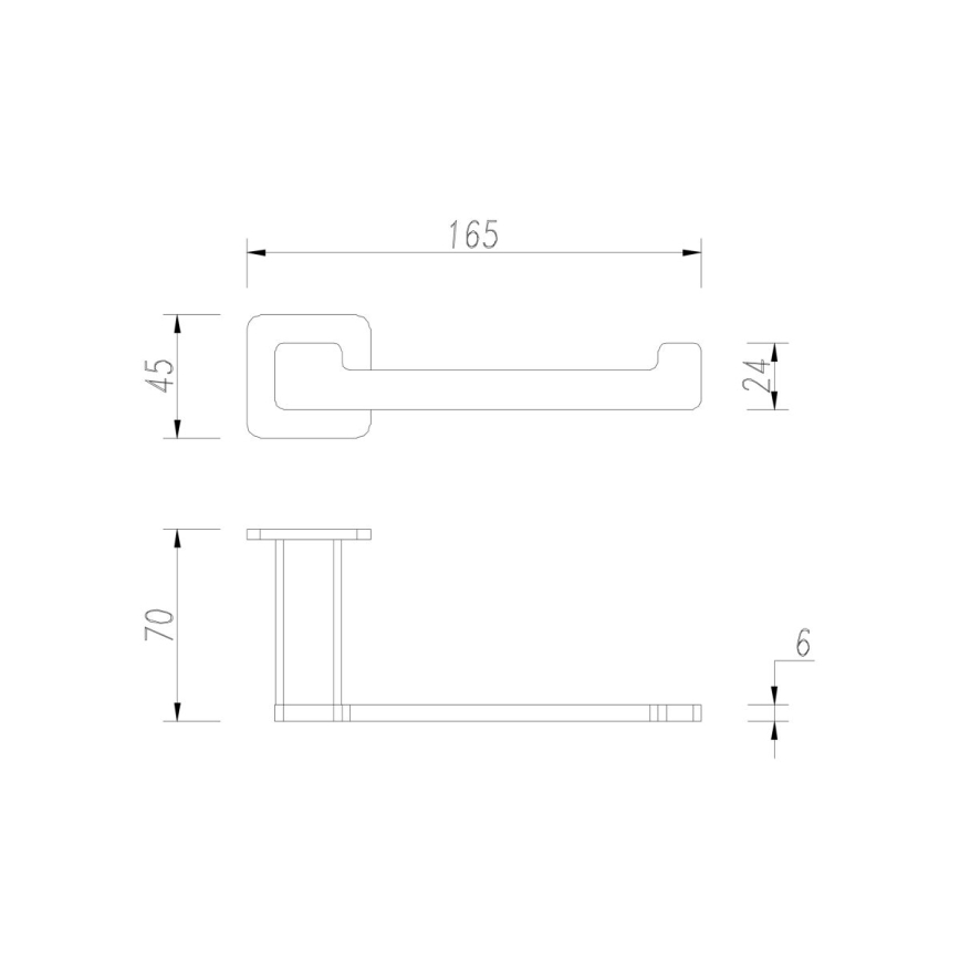 OMNIRES NL80510BL - Držač toaletnog papira NELSON mat crne boje