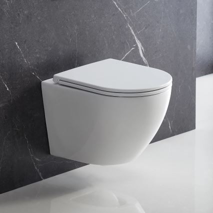 OMNIRES OTTAWADEBP - Daska za WC školjku OTTAWA, prigušiva, duroplast/sjajna bela