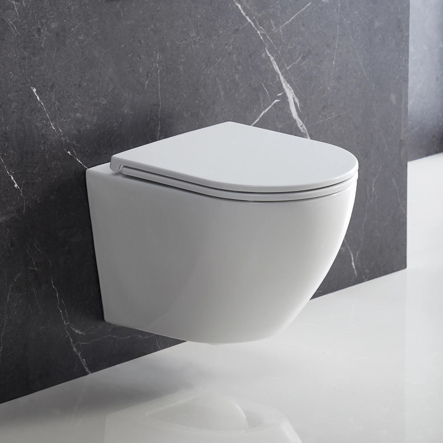 OMNIRES OTTAWADEBP - Daska za WC školjku OTTAWA, prigušiva, duroplast/sjajna bela