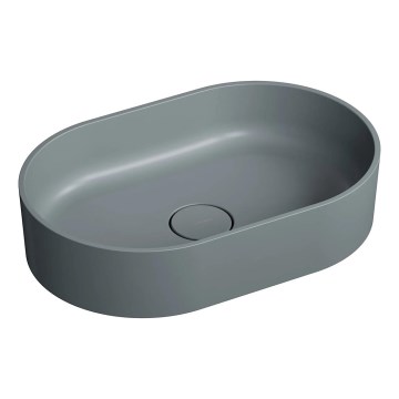 OMNIRES OVOUNAG - Nadgradni umivaonik OVO 55x36 cm dolomit/mat pepeljasto-siva