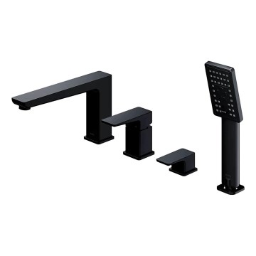 OMNIRES PM7432BL - baterija za kadu na 4 otvora PARMA, mat crna