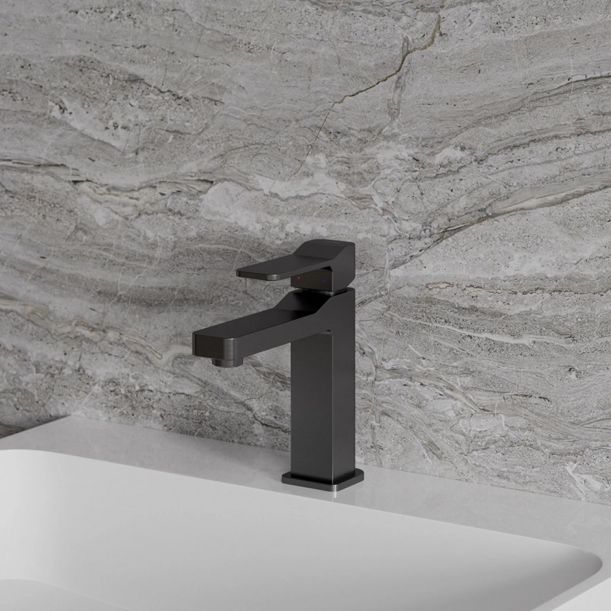 OMNIRES SL7710GR - Baterija za umivaonik SLIDE 17 cm brušeni grafit