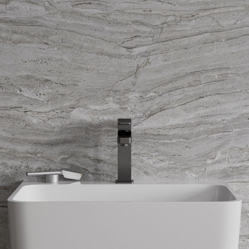 OMNIRES SL7710GR - Baterija za umivaonik SLIDE 17 cm brušeni grafit
