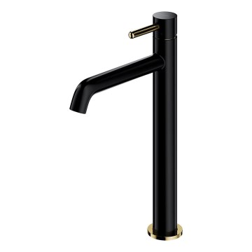 OMNIRES Y1212BLGL - Baterija za umivaonik Y 30,8 cm polumatna crna/sjajna zlatna