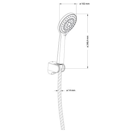 OMNIRES YOSEMITE-PCR - Tuš komplet YOSEMITE, sjajni hrom
