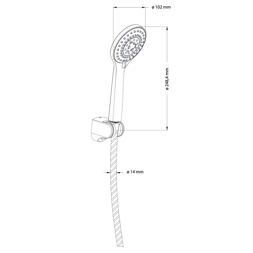 OMNIRES YOSEMITE-PCR - Tuš komplet YOSEMITE, sjajni hrom