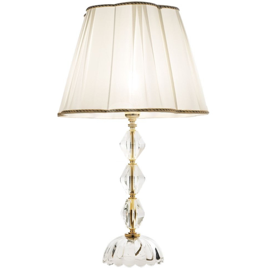 Ondaluce - Kristalna stona lampa BRIGIDA 1xE27/15W/230V krem/prozirna