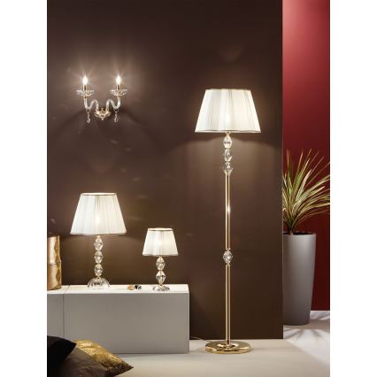 Ondaluce - Kristalna stona lampa BRIGIDA 1xE27/15W/230V krem/prozirna