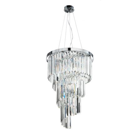 Ondaluce - Kristalni luster na sajli ALEXANDER 7xE14/10W/230V prečnik 40 cm sjajni hrom