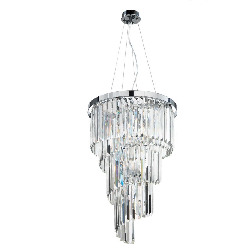 Ondaluce - Kristalni luster na sajli ALEXANDER 7xE14/10W/230V prečnik 40 cm sjajni hrom