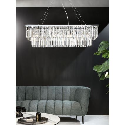 Ondaluce - Kristalni luster na sajli DAIQUIRI 8xE14/10W/230V sjajni hrom