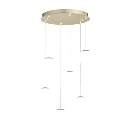 Ondaluce - LED luster na sajli SANTOS LED/48W/230V Ø 45 cm zlatna/bela