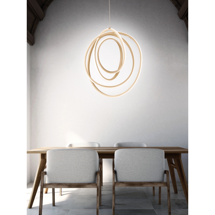 Ondaluce - LED prigušiva luster na sajli GOLDEN LED/50W/230V prečnik 50 cm zlatna