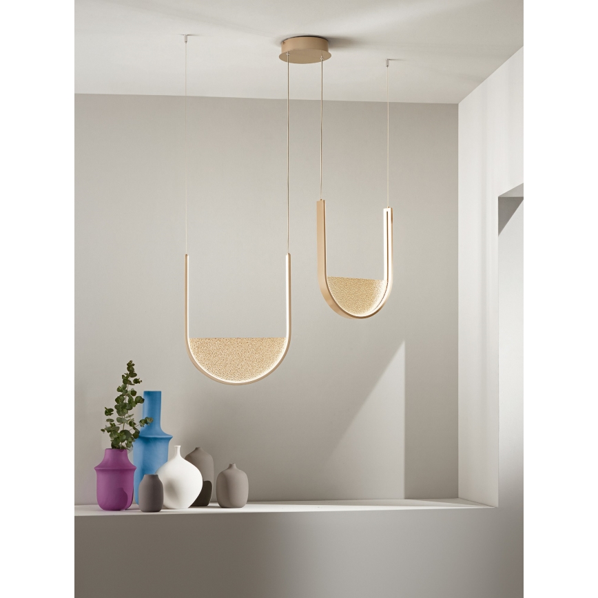 Ondaluce - LED prigušiva luster na sajli LOTUS LED/55W/230V zlatni