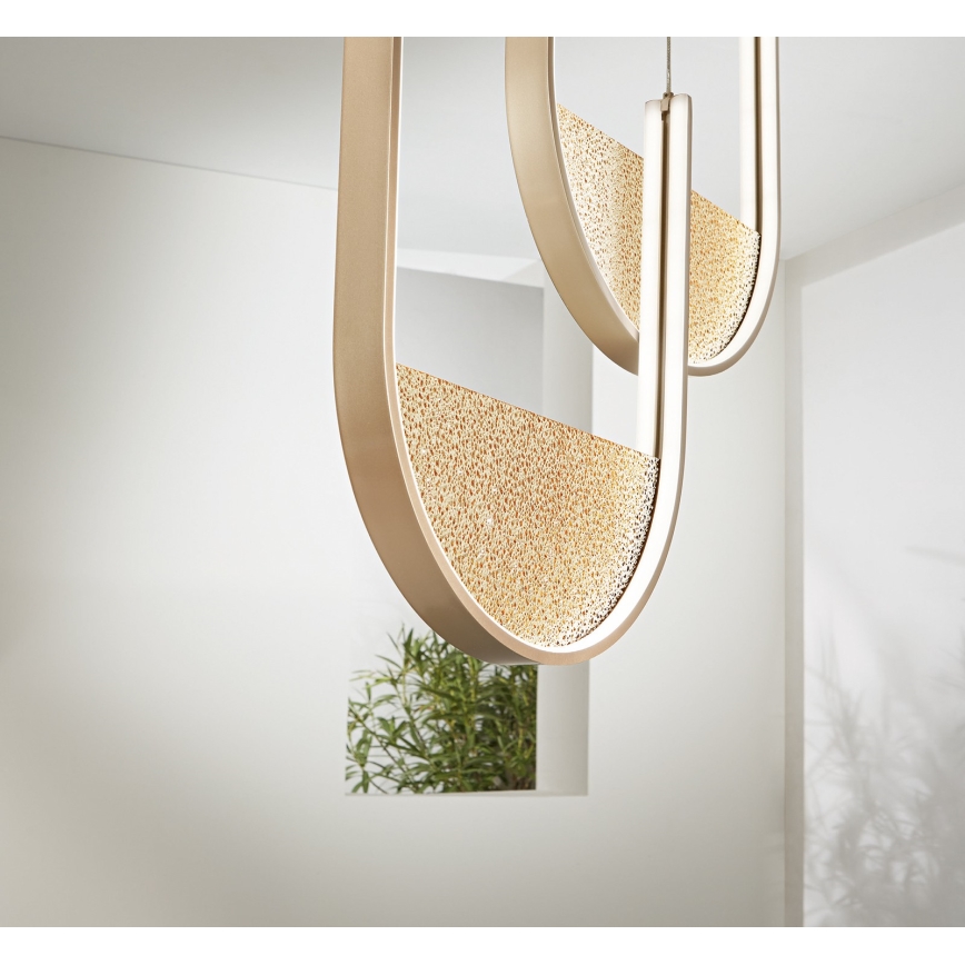 Ondaluce - LED prigušiva luster na sajli LOTUS LED/55W/230V zlatni