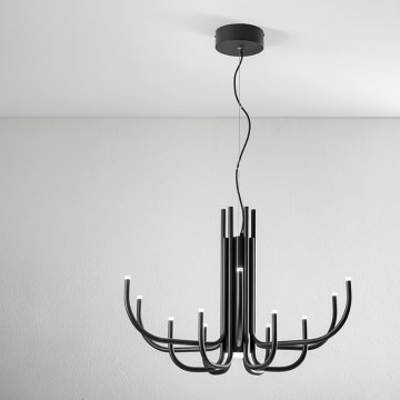 Ondaluce - LED prigušiva luster na sajli NOUVEAU LED/35W/230V pr. 78 cm crna