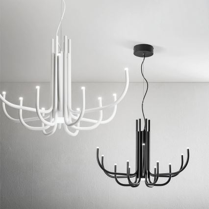 Ondaluce - LED prigušiva luster na sajli NOUVEAU LED/35W/230V pr. 78 cm crna