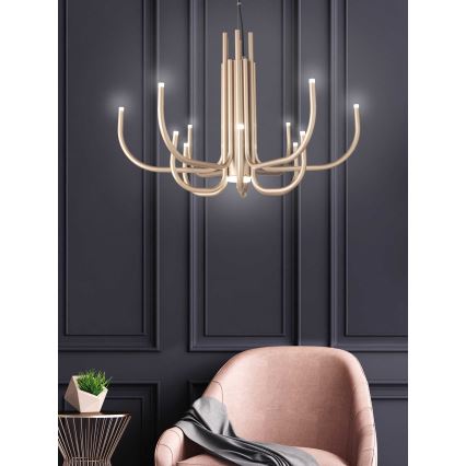 Ondaluce - LED prigušiva luster na sajli NOUVEAU LED/35W/230V prečnik 78 cm zlatna