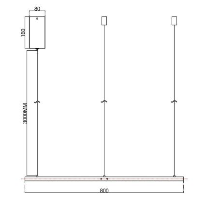 Ondaluce - LED prigušiva luster na sajli SOEL LED/38W/230V pr. 80 cm zlatna