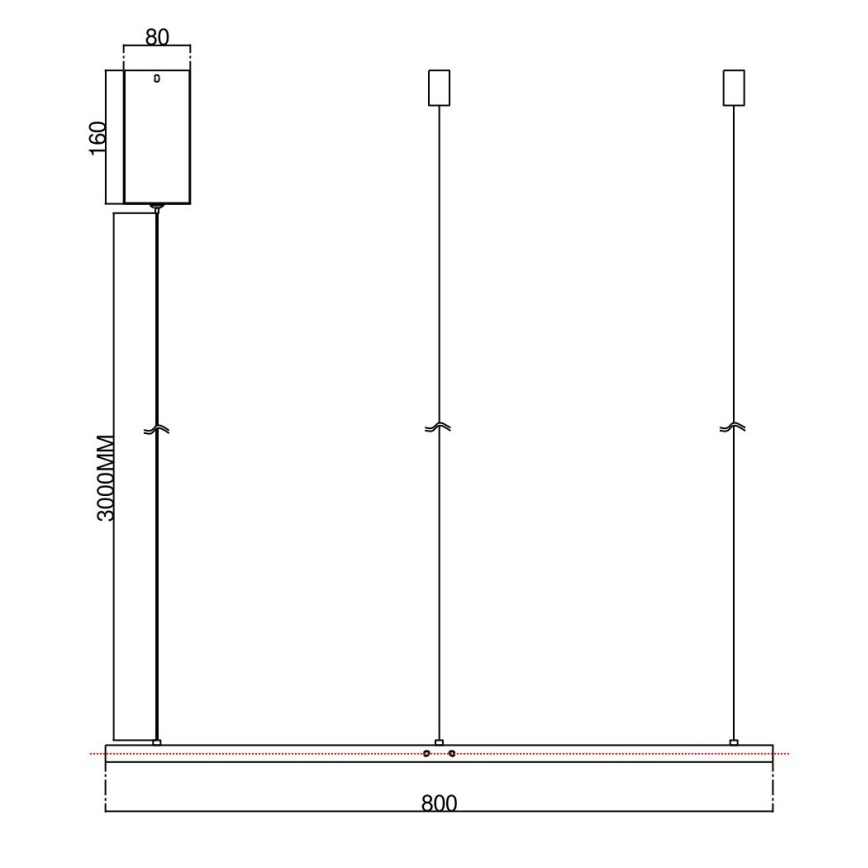 Ondaluce - LED prigušiva luster na sajli SOEL LED/38W/230V pr. 80 cm zlatna