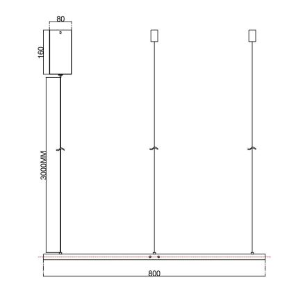Ondaluce - prigušiva LED svetiljka na sajli SOEL LED/38W/230V 3000/4000K prečnik 80 cm bela