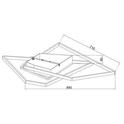 Ondaluce - LED prigušiva plafonska lampa GALAXY LED/90W/230V 71x84 cm zlatna