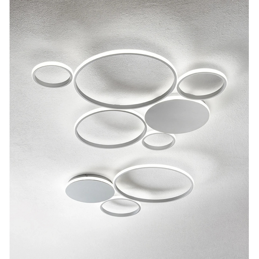 Ondaluce - LED prigušiva plafonska lampa POIS LED/68W/230V srebrna