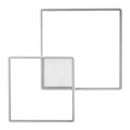 Ondaluce - LED prigušiva plafonska svetiljka DOWEL LED/46W/230V 55x55 cm srebrna