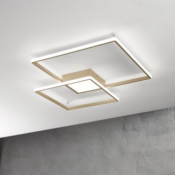 Ondaluce - LED prigušiva plafonska svetiljka DOWEL LED/46W/230V zlatna