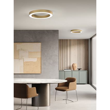 Ondaluce - prigušiva LED stropna svetiljka GLOBUS LED/40W/230V 3000/4000K, prečnik 60 cm, zlatna