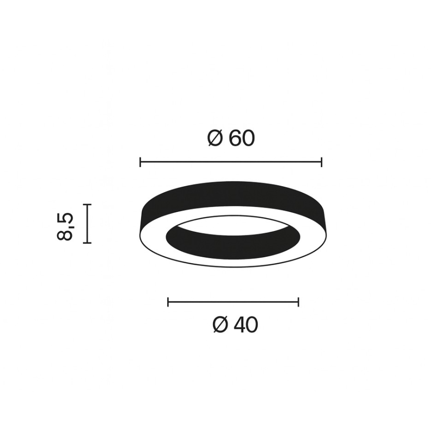 Ondaluce - prigušiva LED stropna svetiljka GLOBUS LED/40W/230V 3000/4000K, prečnik 60 cm, zlatna